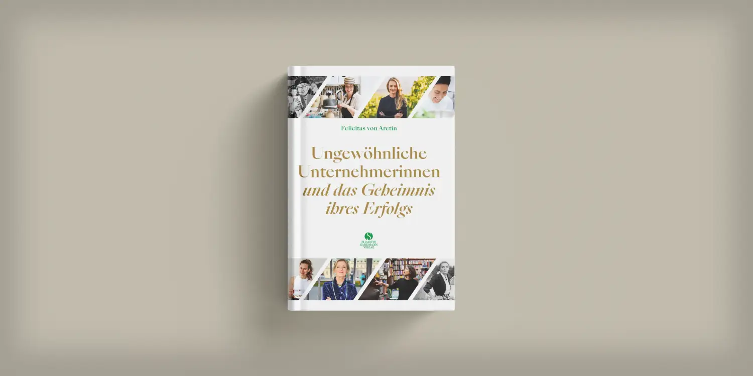 Cremefarbenes Header mit Cover von starken Unternehmerinnen