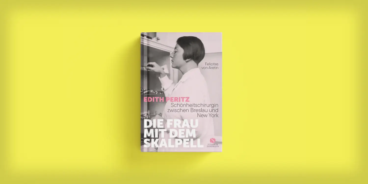 Die Frau mit dem Skalpell Header (gelber Hintergrund)